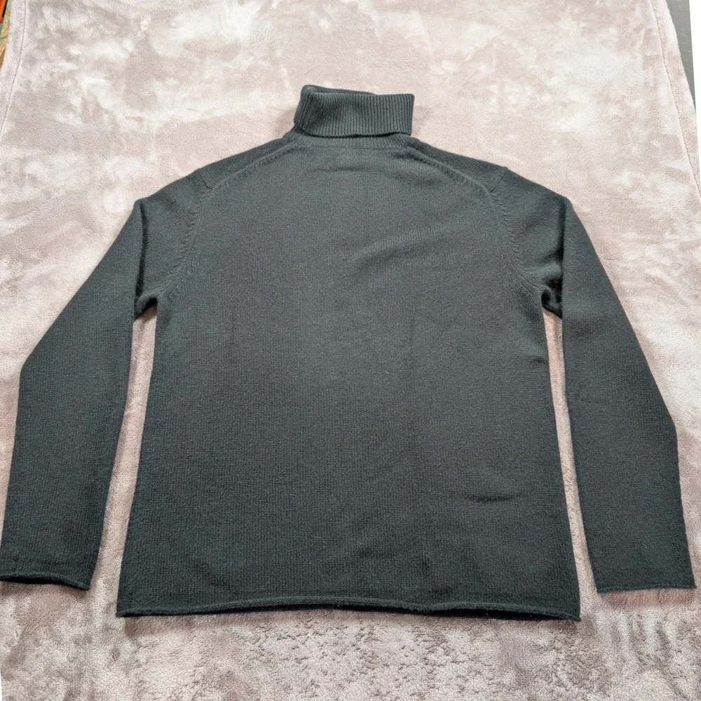 Banana Republic Mens 100% Cashmere Turtleneck Sweater Gray Large Charcoal Knit